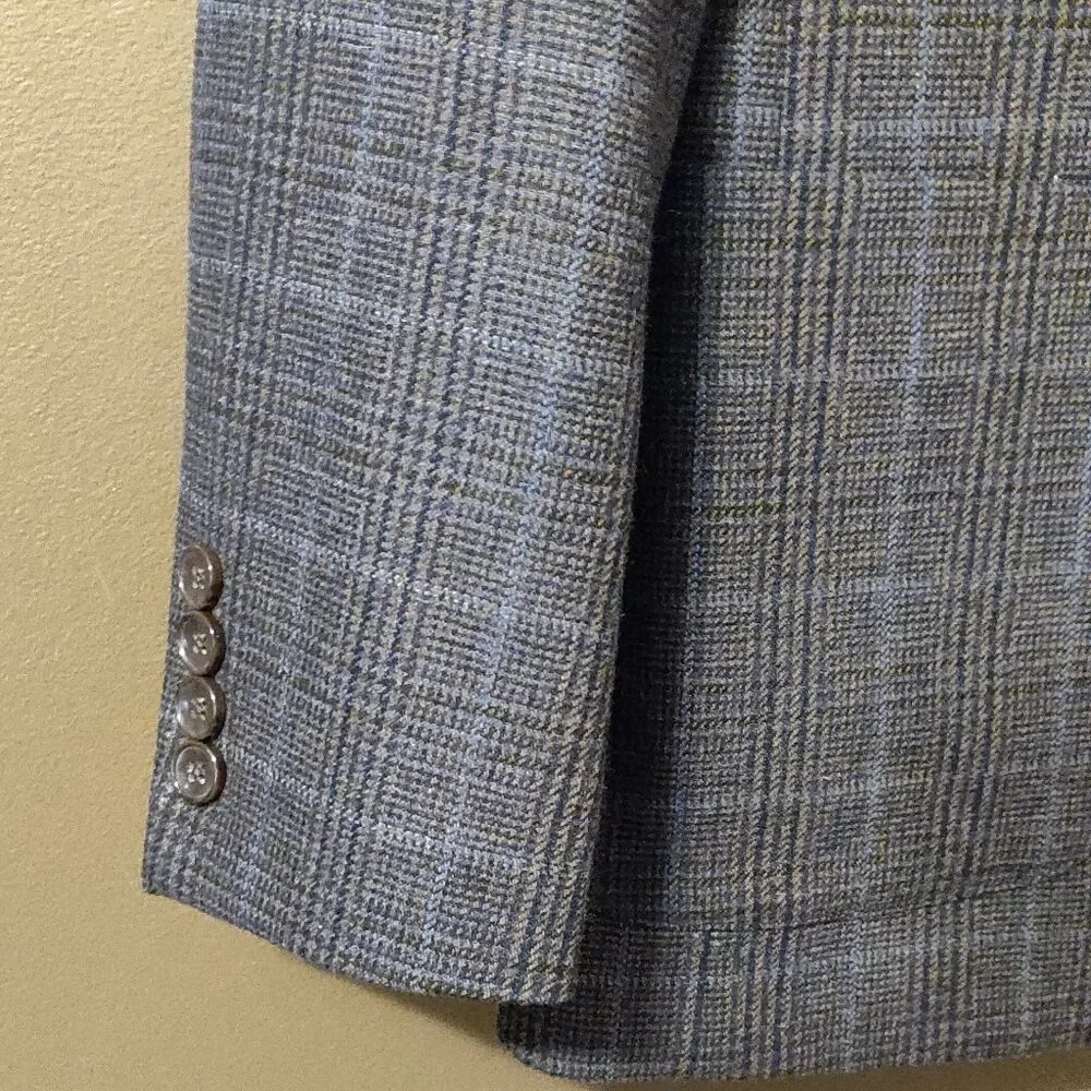 J. Crew Thompson Classic Fit Wool Blend Windowpane Blazer SIZE 36R